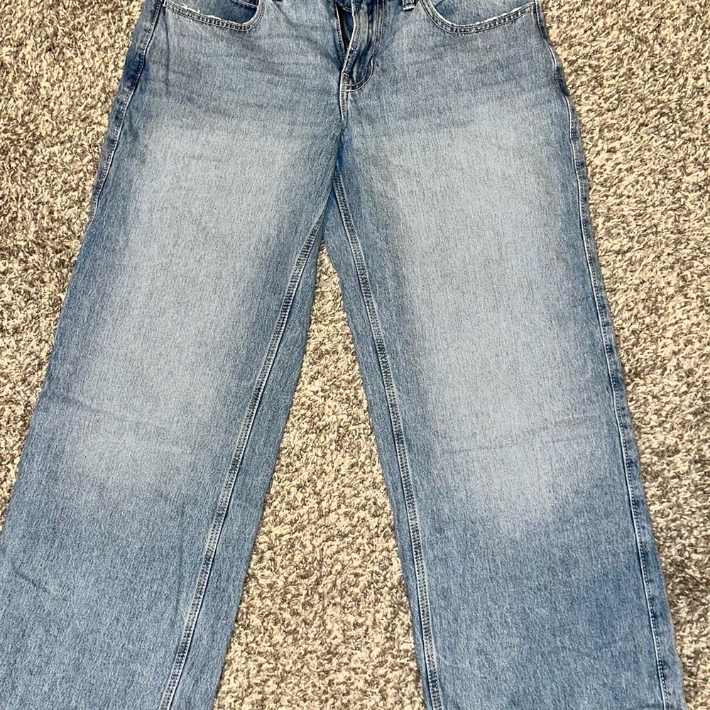 Hollister Women's Blue Boyfriend Jeans